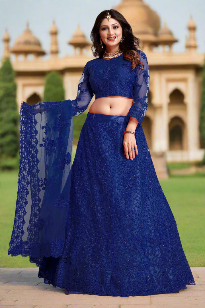 Breathtaking Net Lehenga with Dupatta | Perfect for Weddings and Celebrations