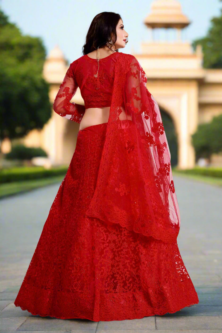 Breathtaking Net Lehenga with Dupatta | Perfect for Weddings and Celebrations