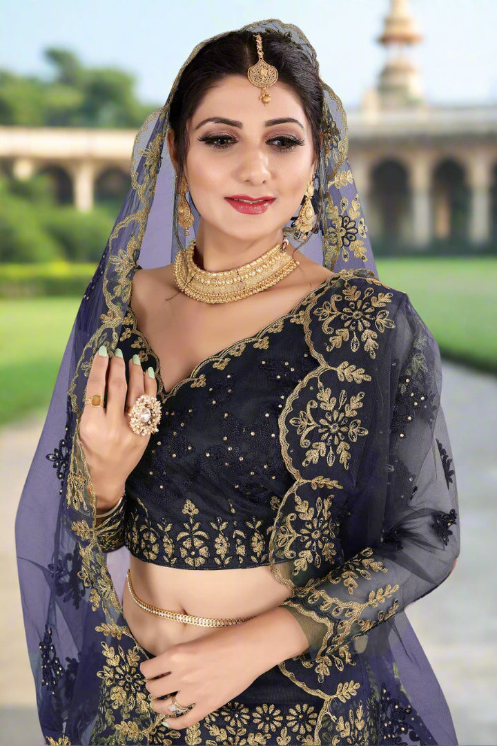 Sophisticated Net Lehenga with Dupatta | Perfect for Weddings and Celebrations