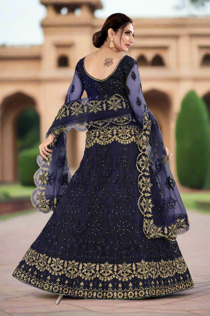 Sophisticated Net Lehenga with Dupatta | Perfect for Weddings and Celebrations