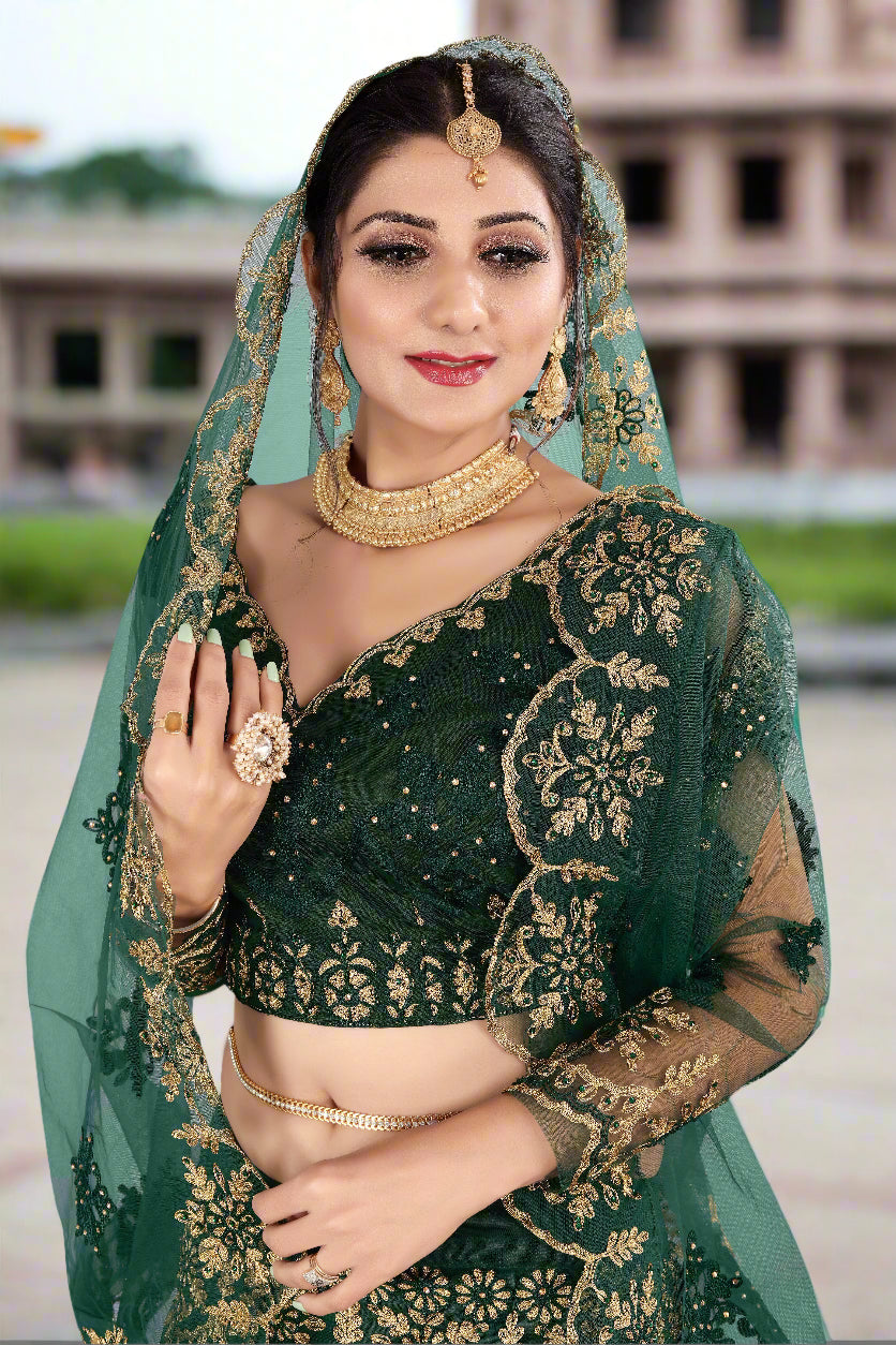 Sophisticated Net Lehenga with Dupatta | Perfect for Weddings and Celebrations
