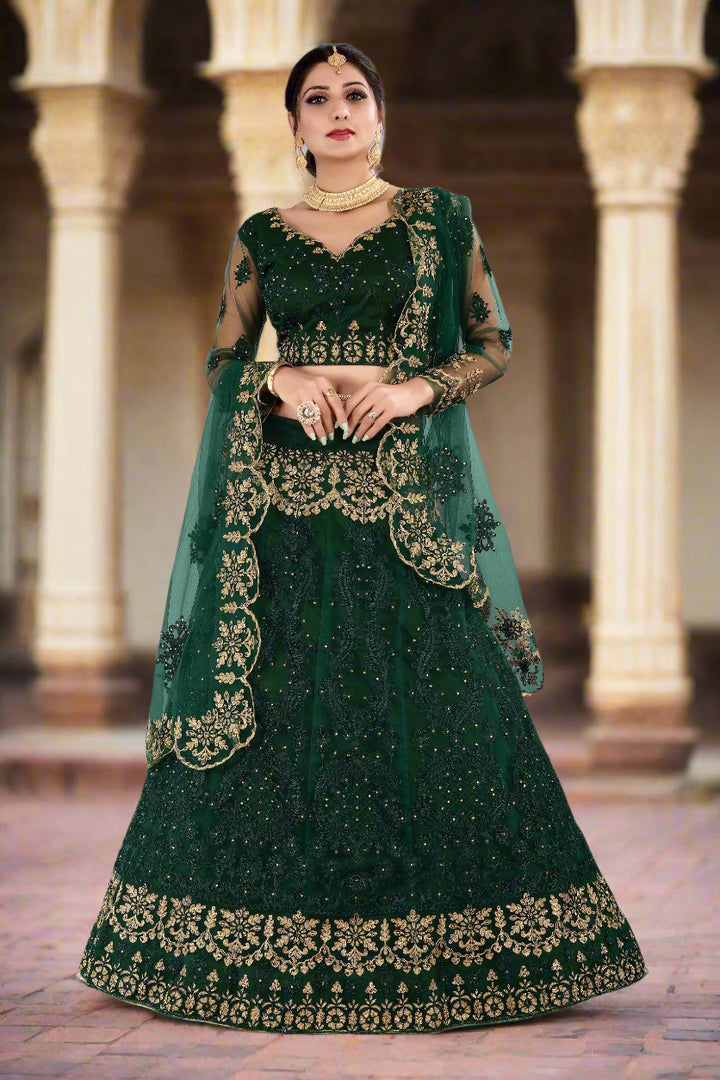 Sophisticated Net Lehenga with Dupatta | Perfect for Weddings and Celebrations