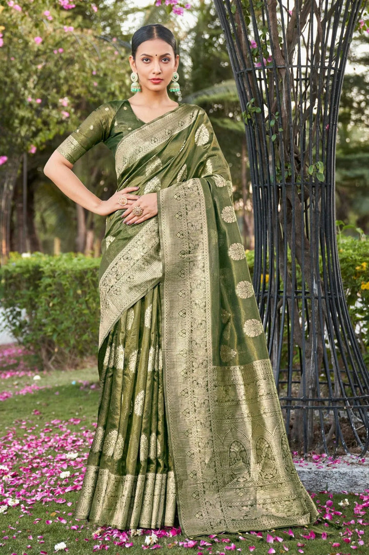 Elegant Simmer Silk Saree | Designer Weaving Jari Pallu for Weddings & Festive Events
