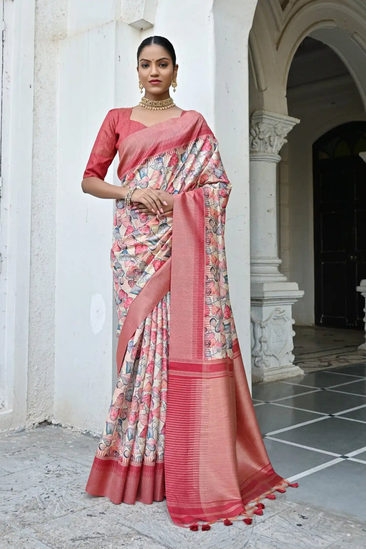 Tussar Silk Saree with Woven Jari Design | Special Event & Wedding Elegance