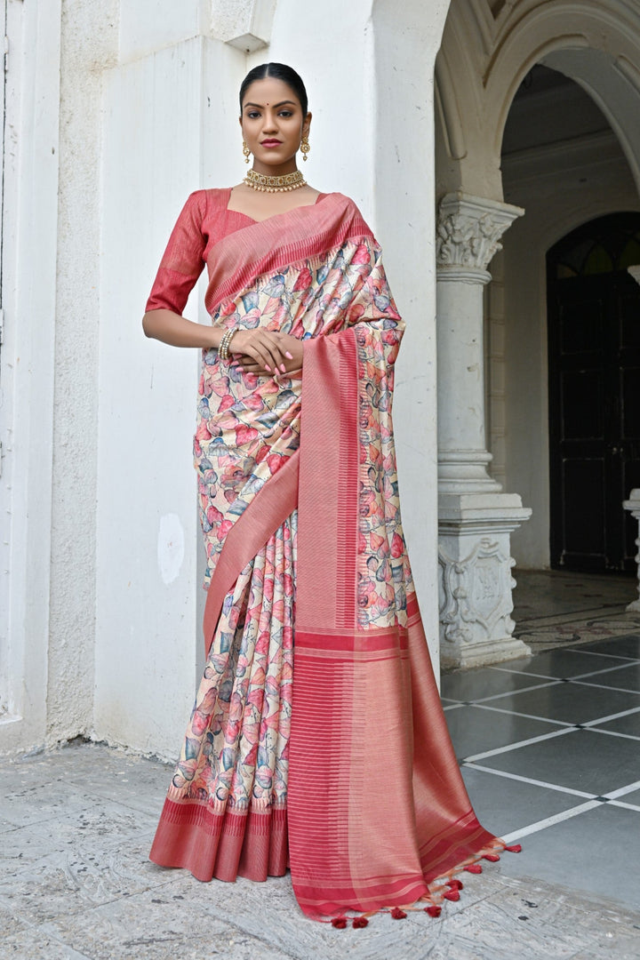 Tussar Silk Saree with Woven Jari Design | Special Event & Wedding Elegance