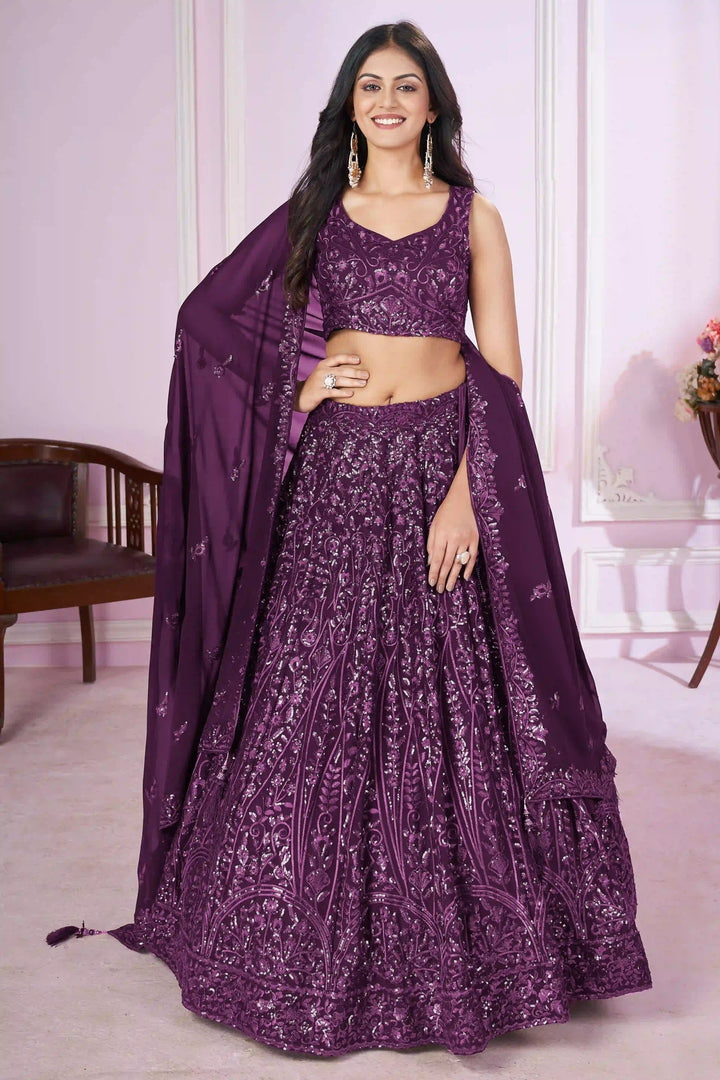 Designer Georgette Lehenga Choli | Georgette Dupatta & Thread Embroidery