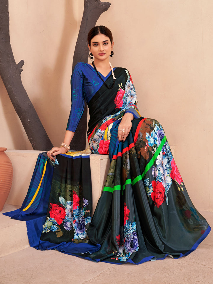 Designer Digital Printed Crepe Soft Silk Saree | Perfect for Weddings & Events
