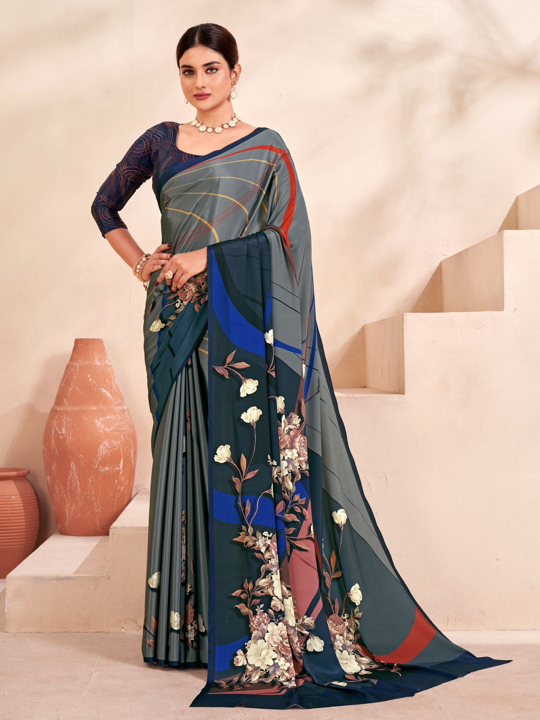 Designer Digital Printed Crepe Soft Silk Saree | Perfect for Weddings & Events