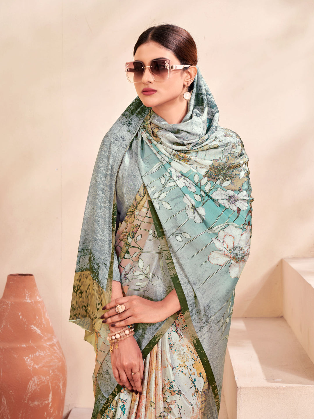 Designer Digital Printed Crepe Soft Silk Saree | Perfect for Weddings & Events
