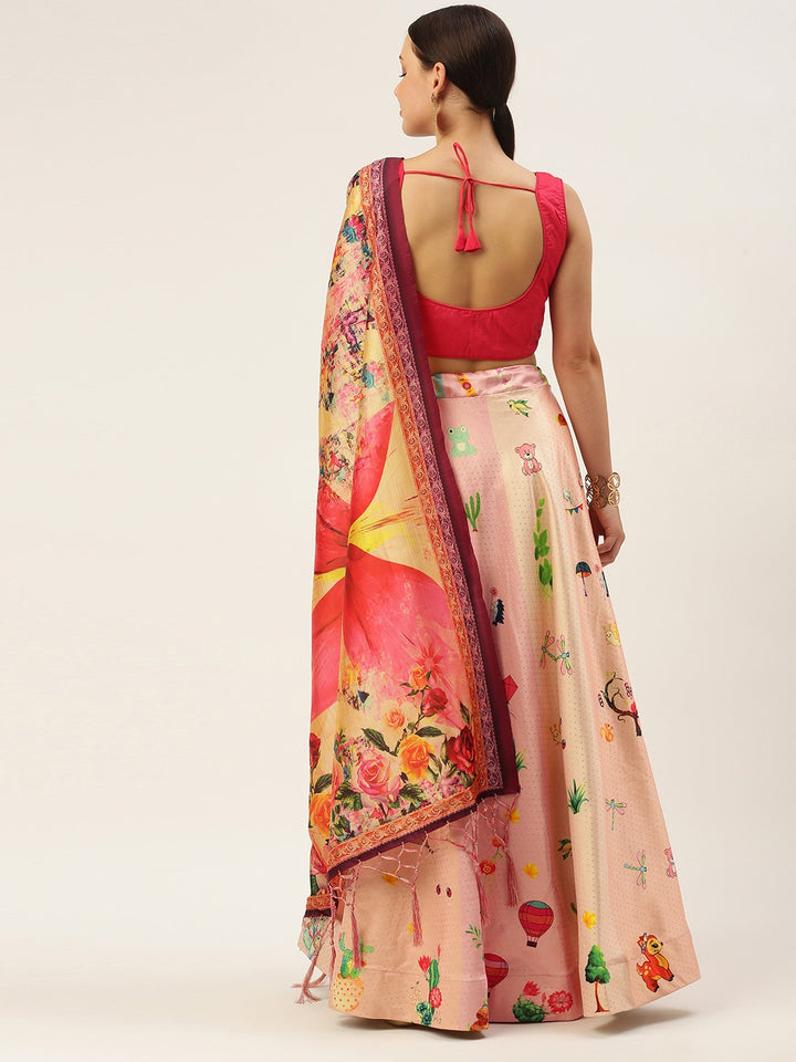 Luxurious Viscose Jacquard Lehenga with Sequins Embroidery & Russian Silk Dupatta