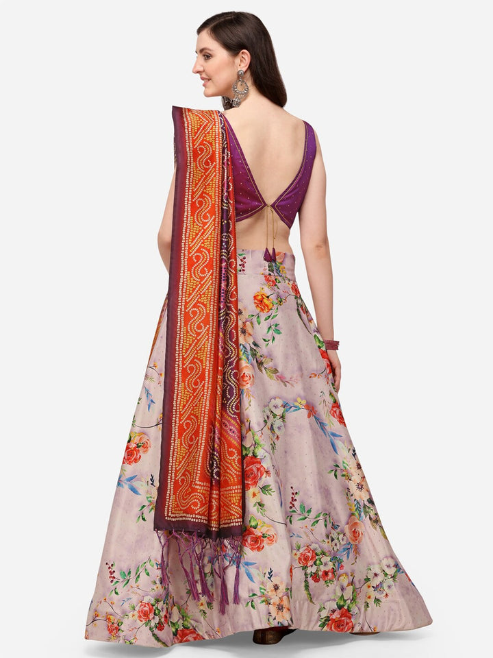 Multicolor Designer Lehenga | Satin Silk Lehenga for Festive & Wedding Wear
