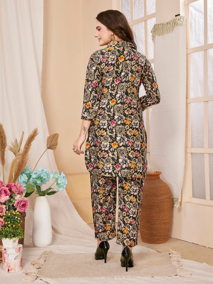 Designer Rayon Co-Ord Set | Digital Printed Top and Bottom Set for Women