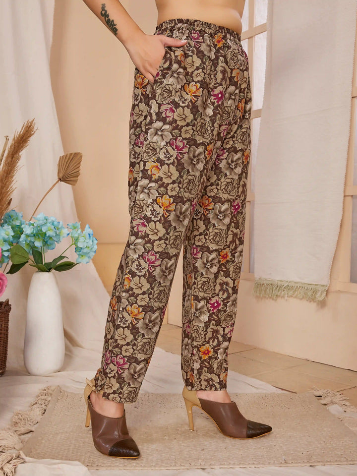 Designer Rayon Co-Ord Set | Digital Printed Top and Bottom Set for Women