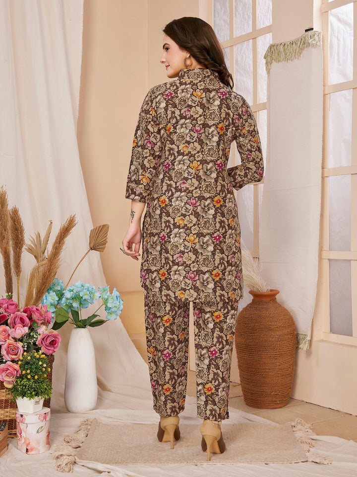 Designer Rayon Co-Ord Set | Digital Printed Top and Bottom Set for Women