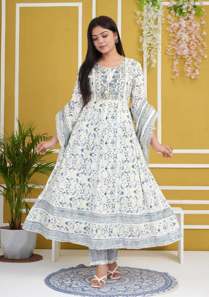 Rayon Cotton Salwar Kameez | Elegant Floral Print for Daily & Festive Wear