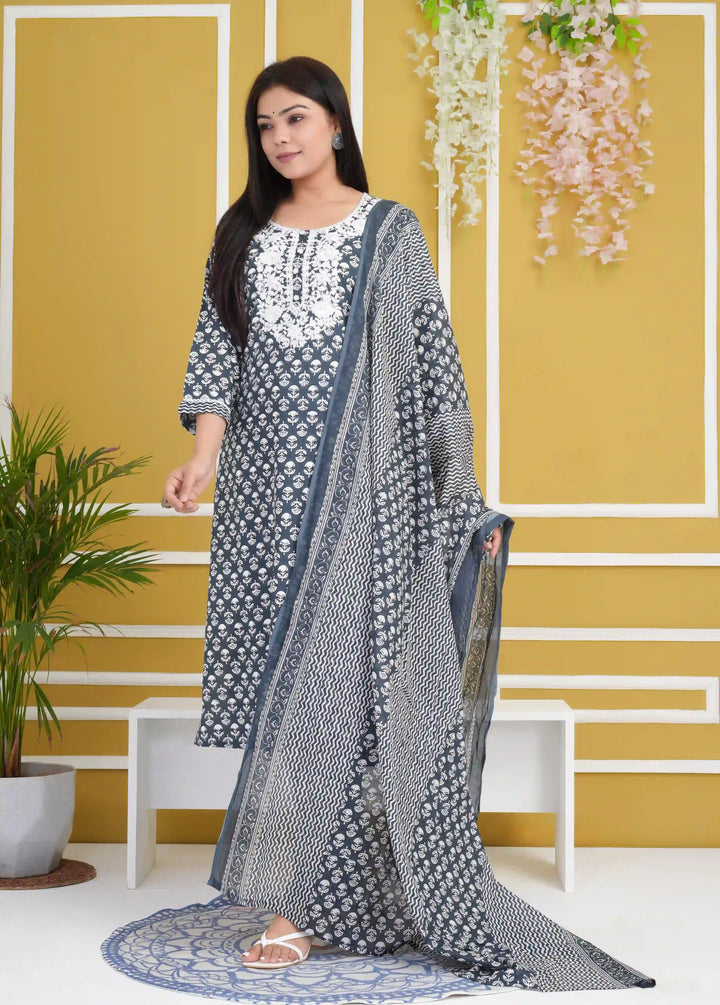 Rayon Cotton Salwar Kameez | Elegant Floral Print for Daily & Festive Wear
