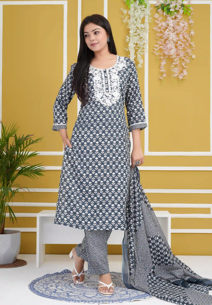 Rayon Cotton Salwar Kameez | Elegant Floral Print for Daily & Festive Wear