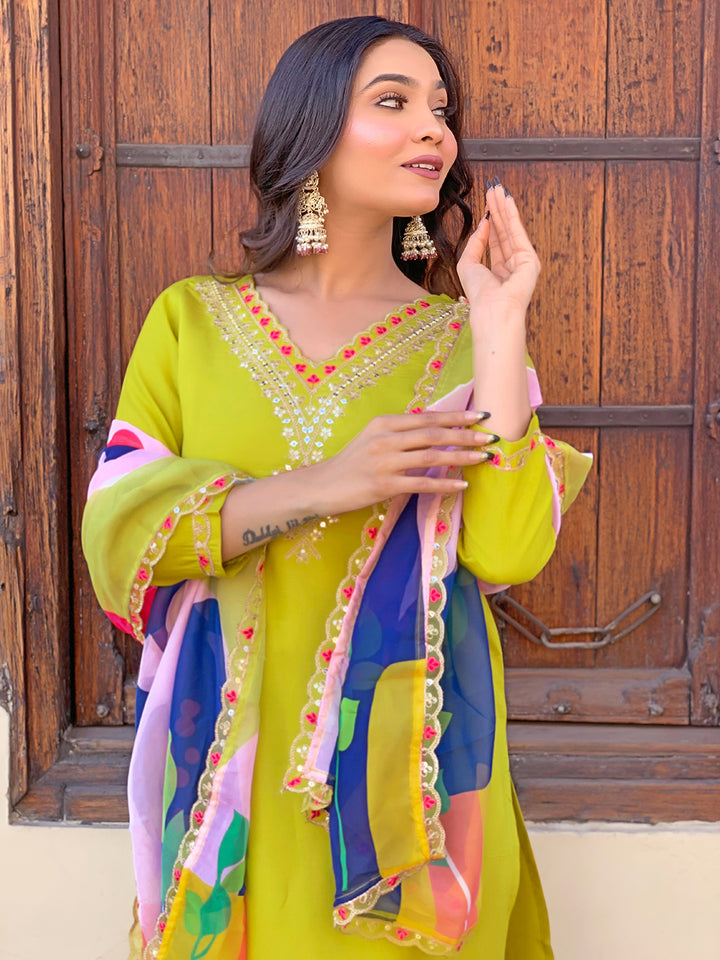Elegant Lemon Viscose Silk Salwar Kameez for Women | Premium Traditional Ethnic Wear