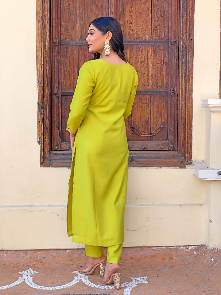 Elegant Lemon Viscose Silk Salwar Kameez for Women | Premium Traditional Ethnic Wear
