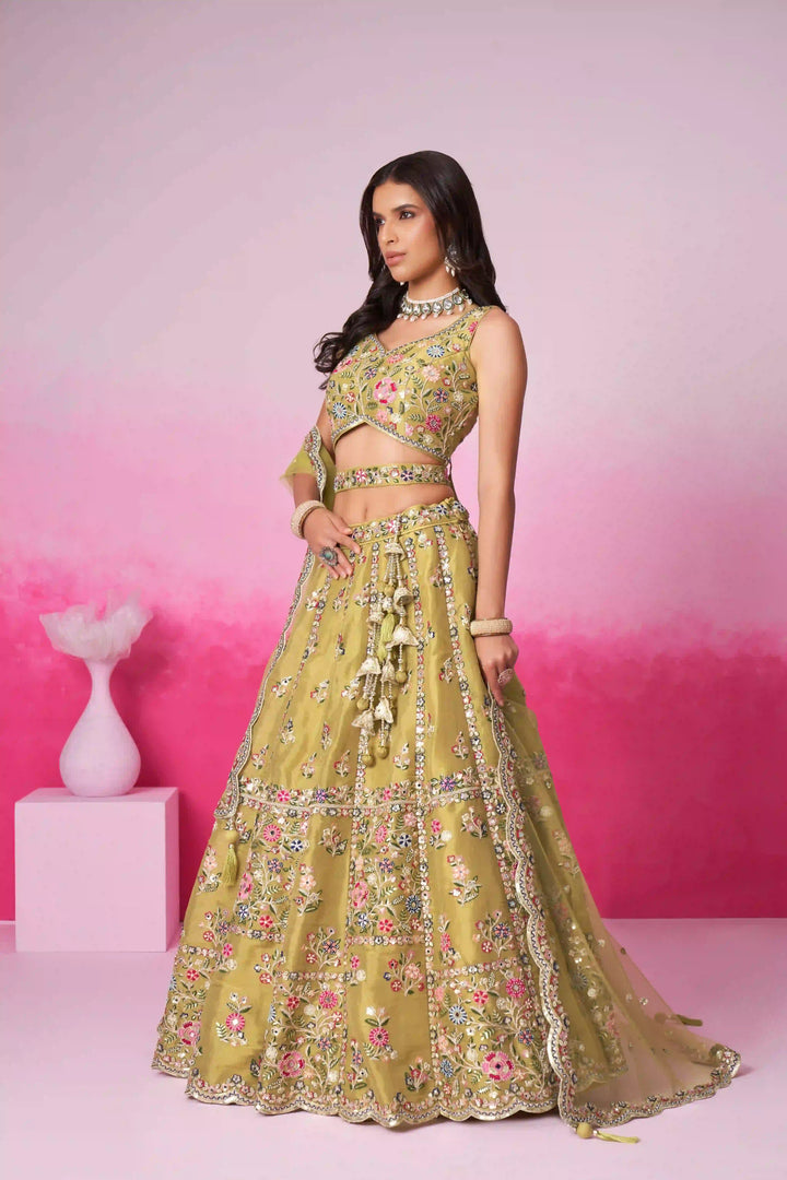 Elegant Designer Lehenga | Luxurious Net Fabric & Intricate Embroidery