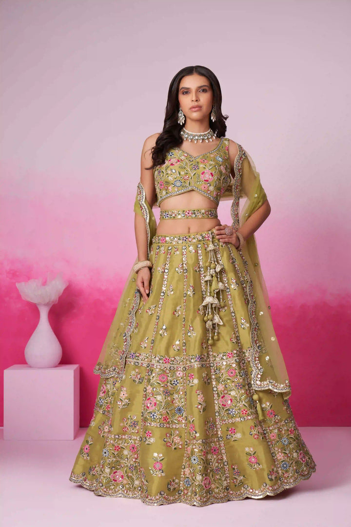 Elegant Designer Lehenga | Luxurious Net Fabric & Intricate Embroidery