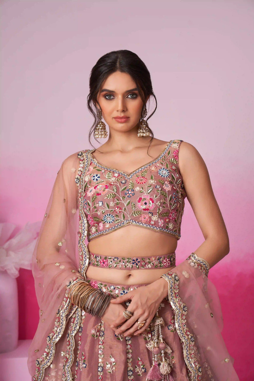 Elegant Designer Lehenga | Luxurious Net Fabric & Intricate Embroidery
