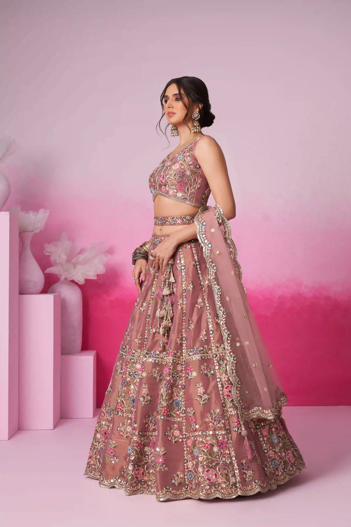 Elegant Designer Lehenga | Luxurious Net Fabric & Intricate Embroidery