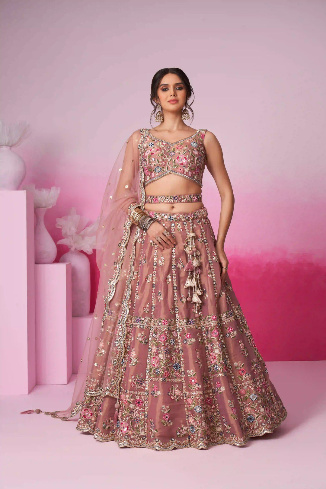 Elegant Designer Lehenga | Luxurious Net Fabric & Intricate Embroidery