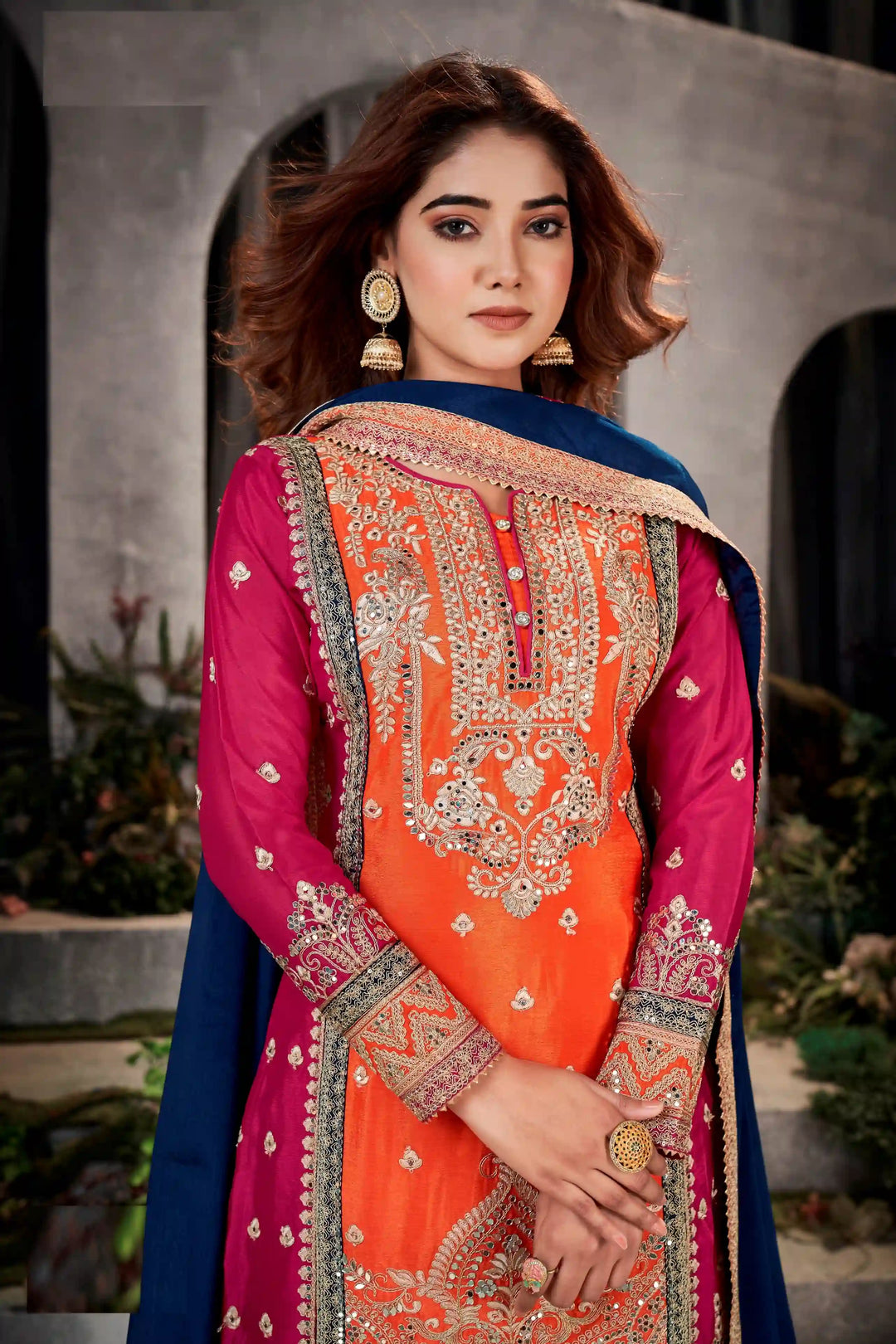 Chinon Fabric Palazzo for Women | Elegant & Comfortable Ethnic Wear