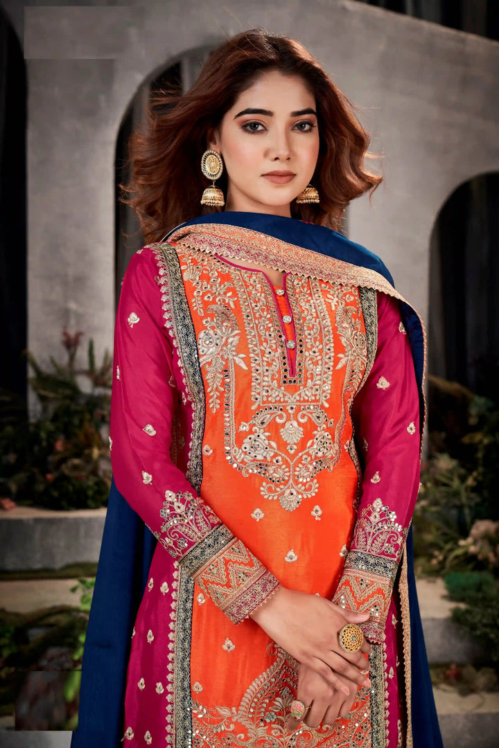 Chinon Fabric Palazzo for Women | Elegant & Comfortable Ethnic Wear