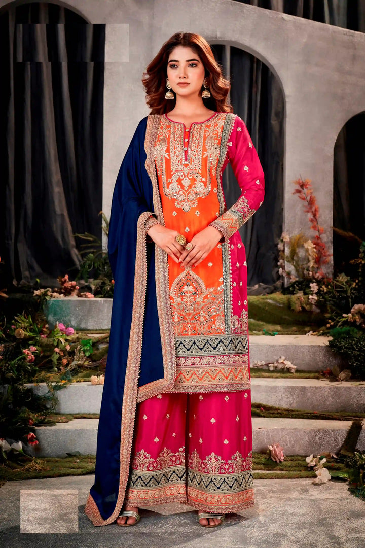 Chinon Fabric Palazzo for Women | Elegant & Comfortable Ethnic Wear