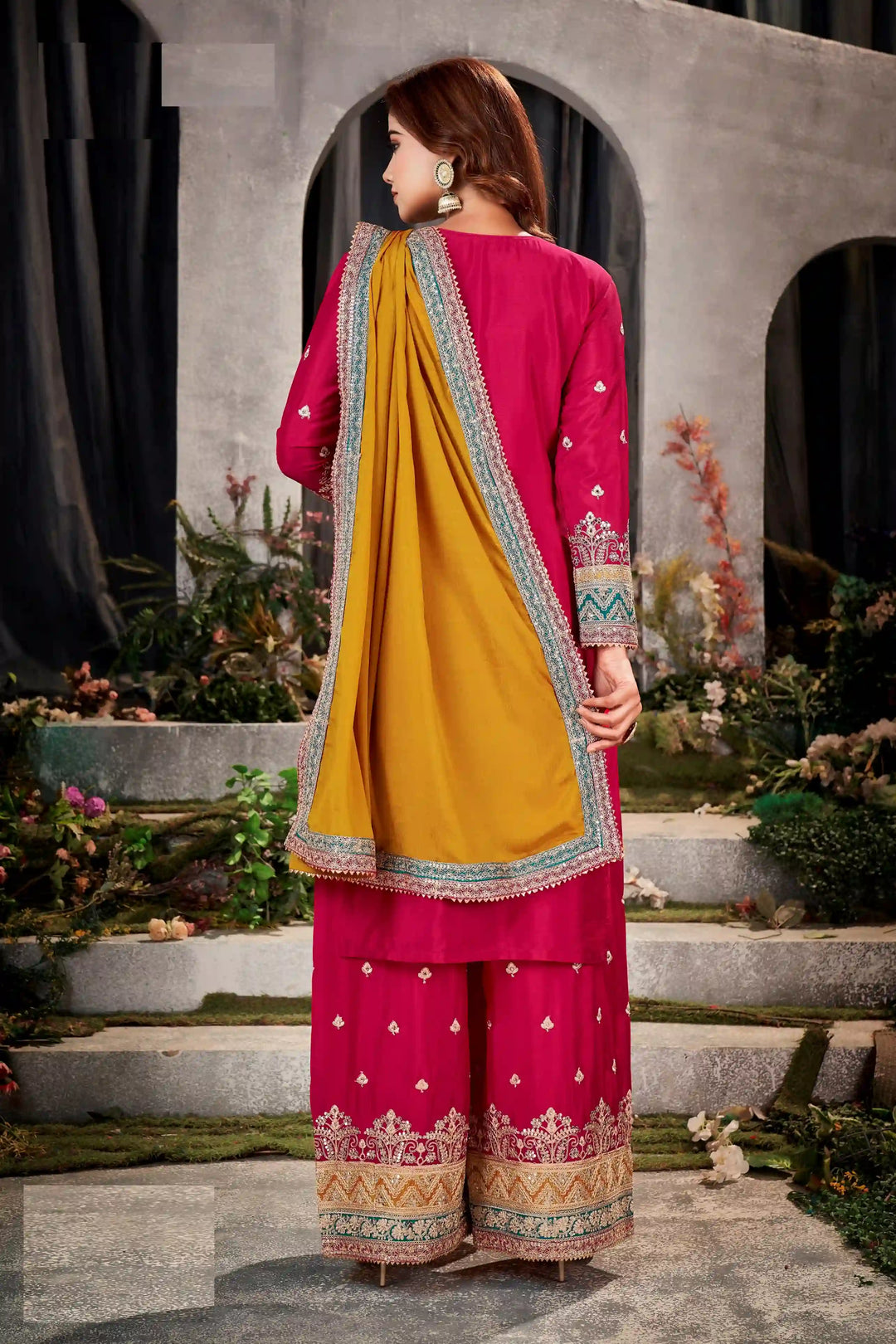 Chinon Fabric Palazzo for Women | Elegant & Comfortable Ethnic Wear