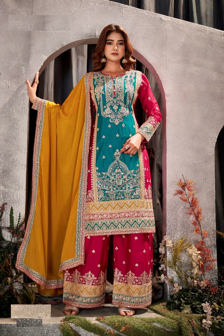 Chinon Fabric Palazzo for Women | Elegant & Comfortable Ethnic Wear