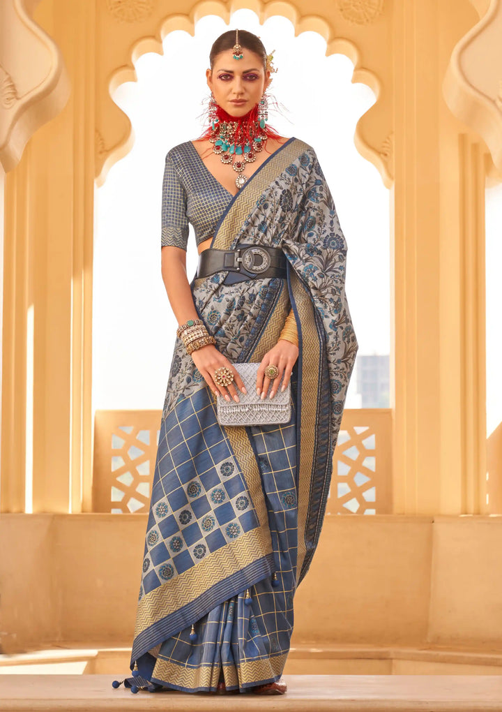Radiant V P Silk Saree with | An Exclusive Designer Masterpiece