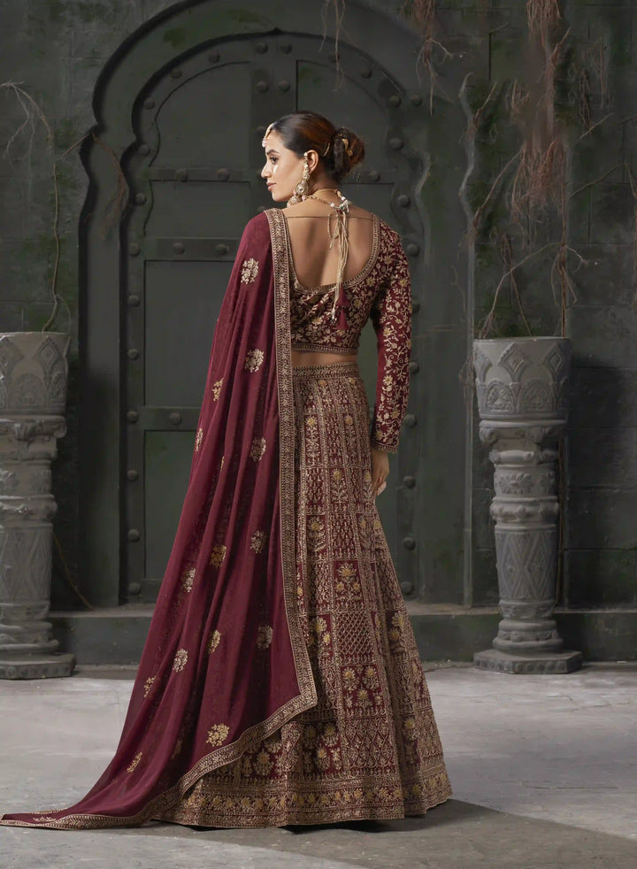 Heavy Designer Georgette Lehenga with Embroidery | Wedding & Special Event
