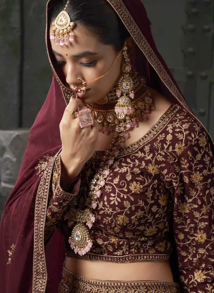 Heavy Designer Georgette Lehenga with Embroidery | Wedding & Special Event