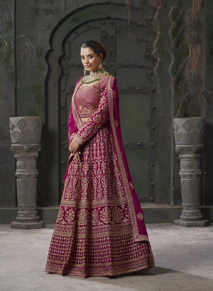 Heavy Designer Georgette Lehenga with Zarkan Embroidery | Wedding & Party