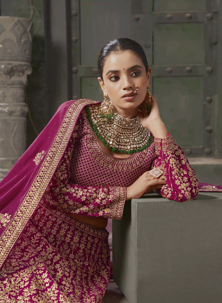 Heavy Designer Georgette Lehenga with Zarkan Embroidery | Wedding & Party