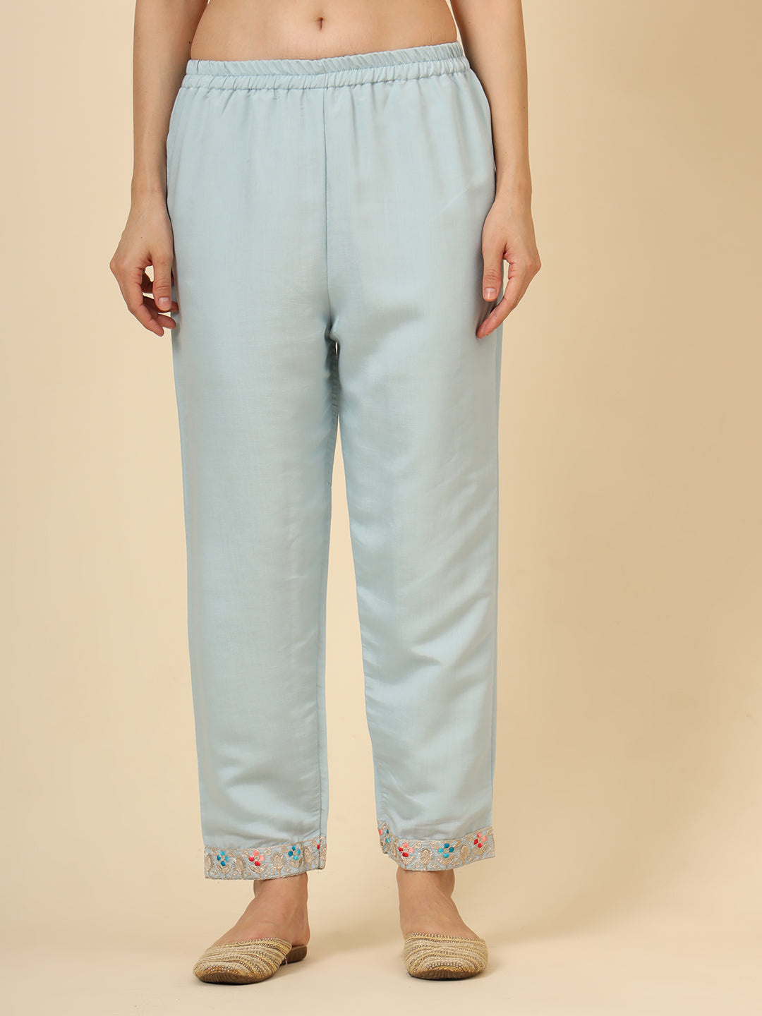 Silk Blend Salwar Kameez | Elegant Embellished Detailing for Ethnic Wear