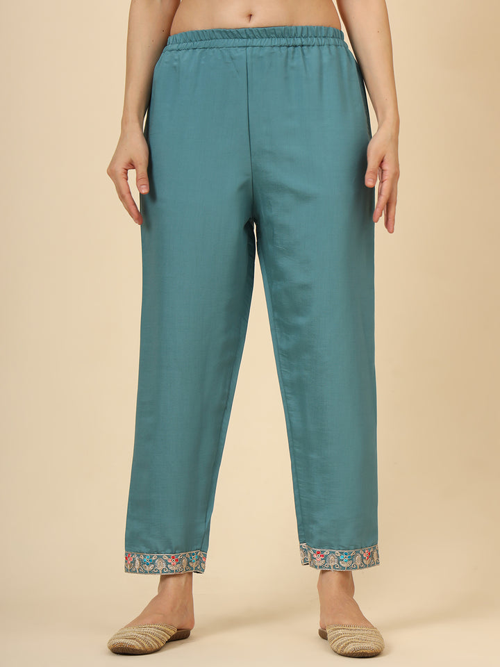Silk Blend Salwar Kameez | Elegant Embellished Detailing for Ethnic Wear