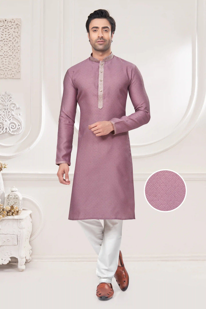 Designer Men's Kurta with Mirror Embroidery | Festive Kurta Traditional Kurta