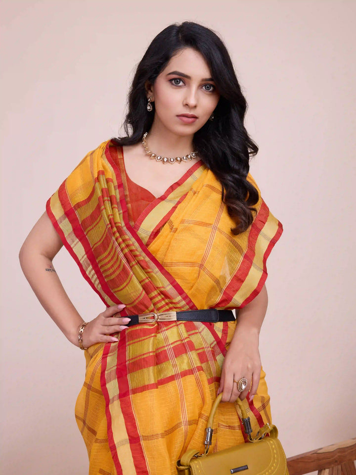 Beautiful Kota Doriya Saree with Blouse | Captivating Traditional Ensemble