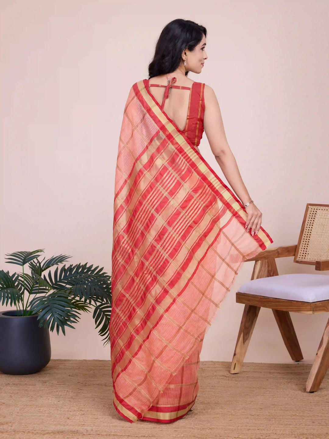 Beautiful Kota Doriya Saree with Blouse | Captivating Traditional Ensemble