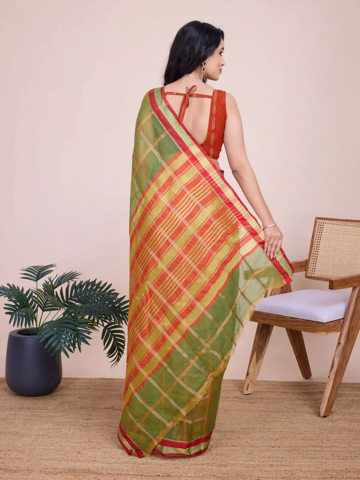 Beautiful Kota Doriya Saree with Blouse | Captivating Traditional Ensemble