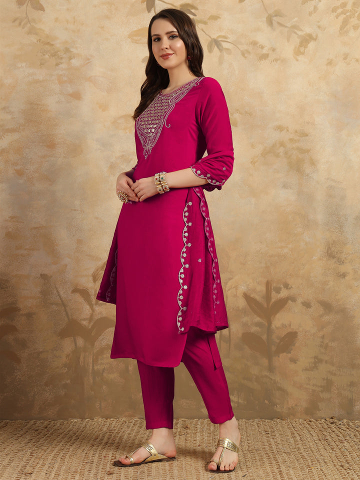 Chanderi Salwar Kameez | Elegant Embroidery for Festive & Traditional Occasions