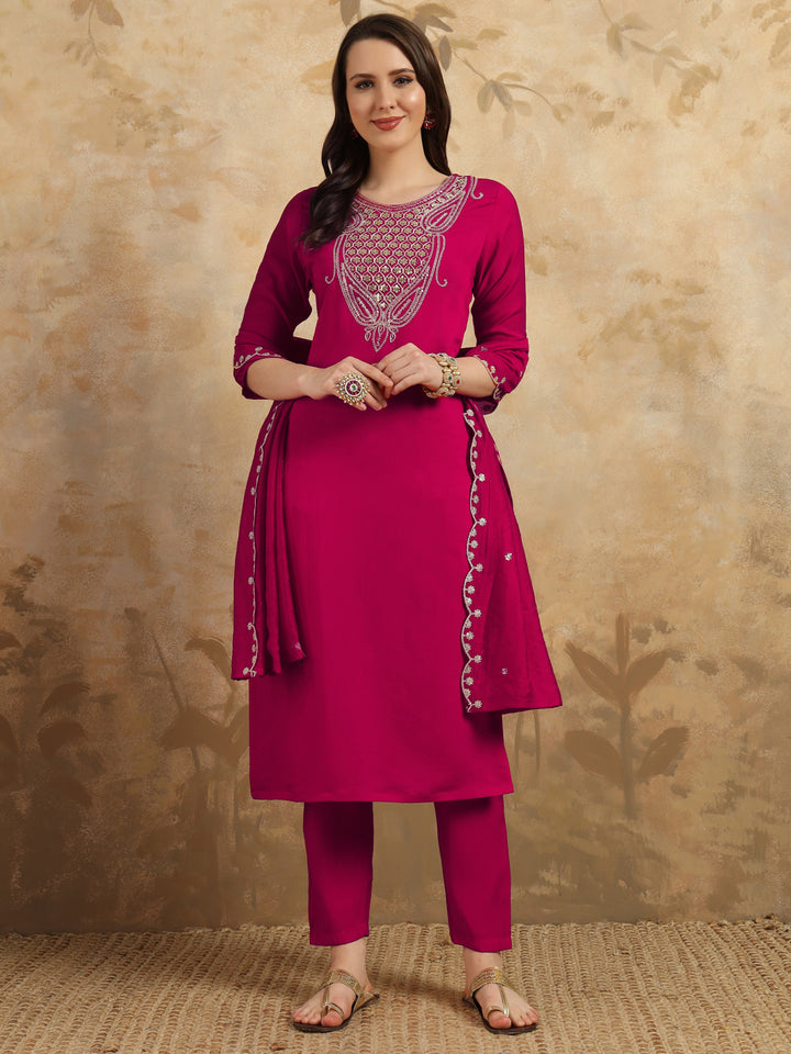 Chanderi Salwar Kameez | Elegant Embroidery for Festive & Traditional Occasions
