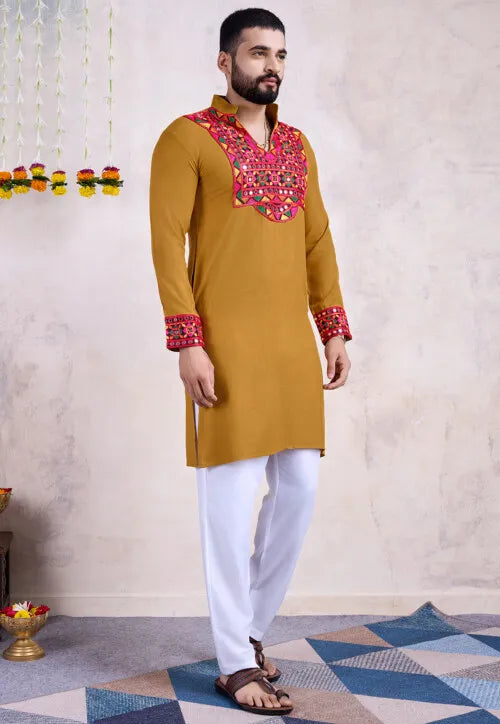 Traditional Kurta for Men | Ethnic Embroidered Kurta for Men