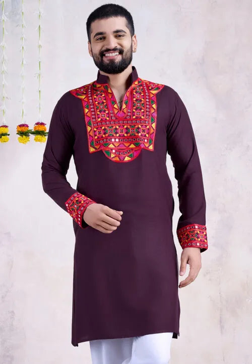 Traditional Kurta for Men | Ethnic Embroidered Kurta for Men