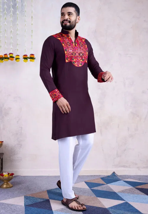 Traditional Kurta for Men | Ethnic Embroidered Kurta for Men
