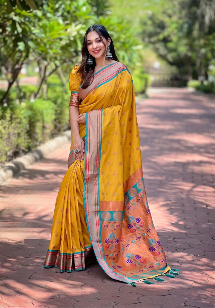 Paithani Silk Saree | Woven Designer Work for Special Events & Weddings